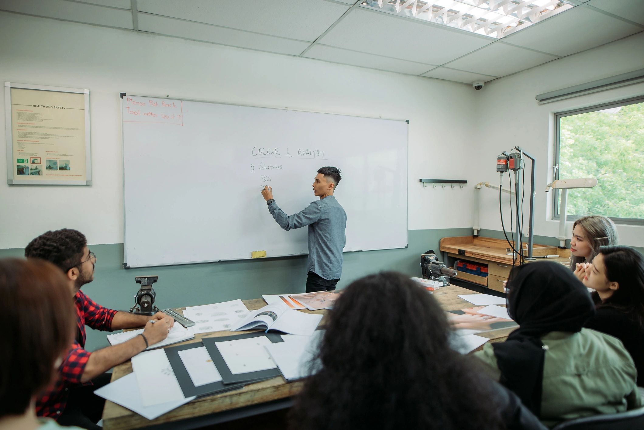 Teacher in classroom