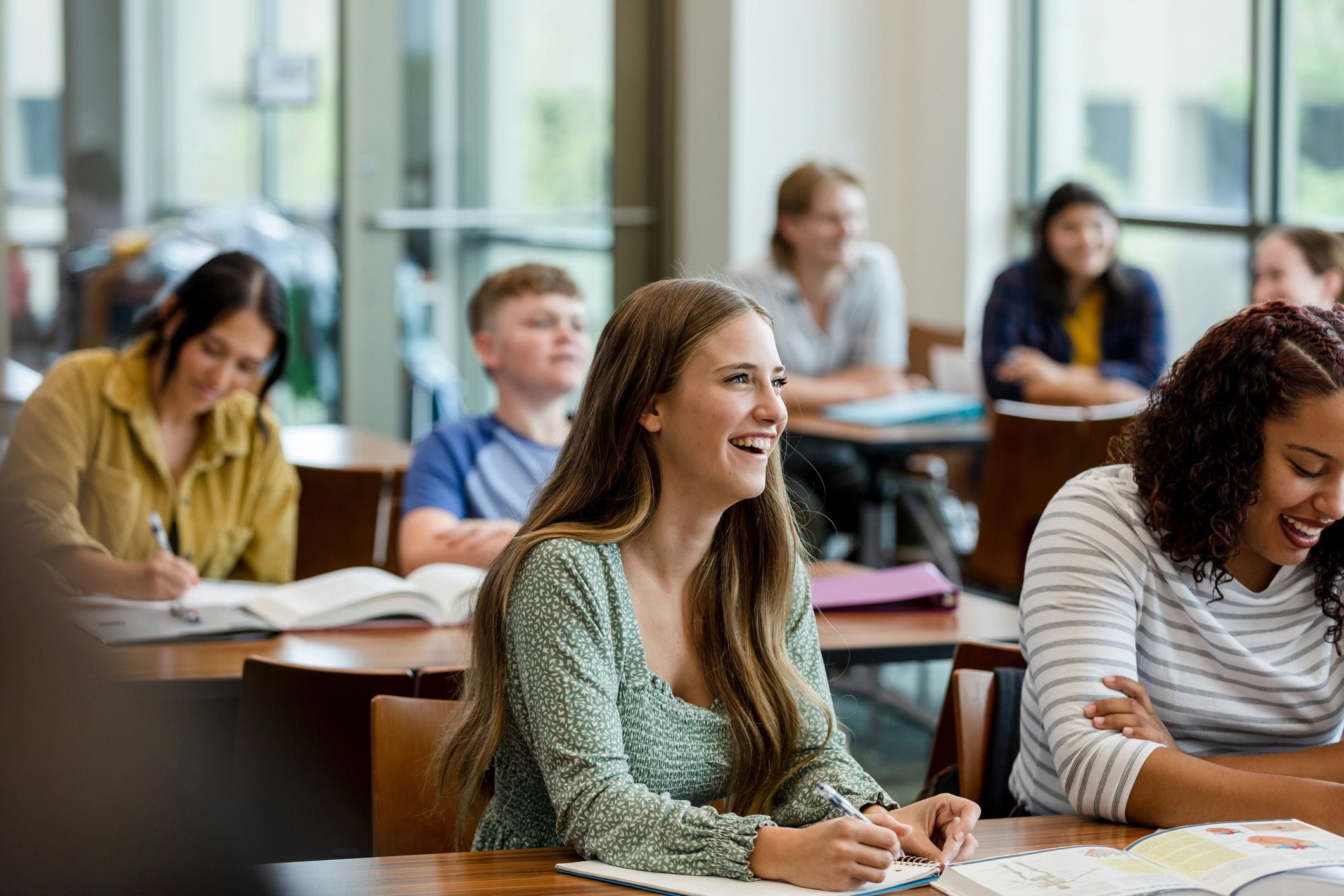 Student in a classroom setting